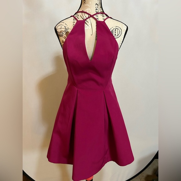 Top Shop Elegant Pink Halter Dress - Picture 1 of 8